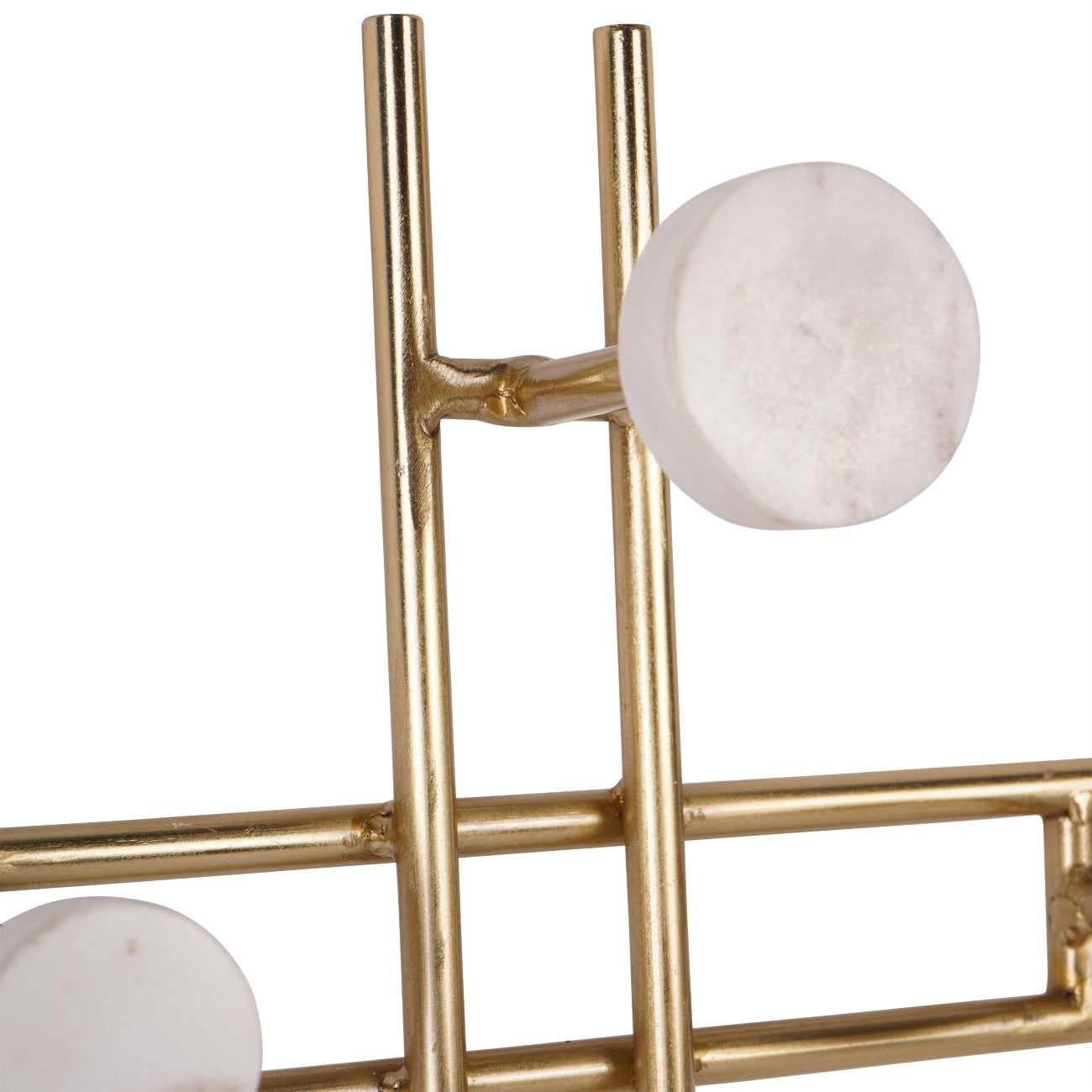 Genoa Gold & White Marble Seven Wall Hanger